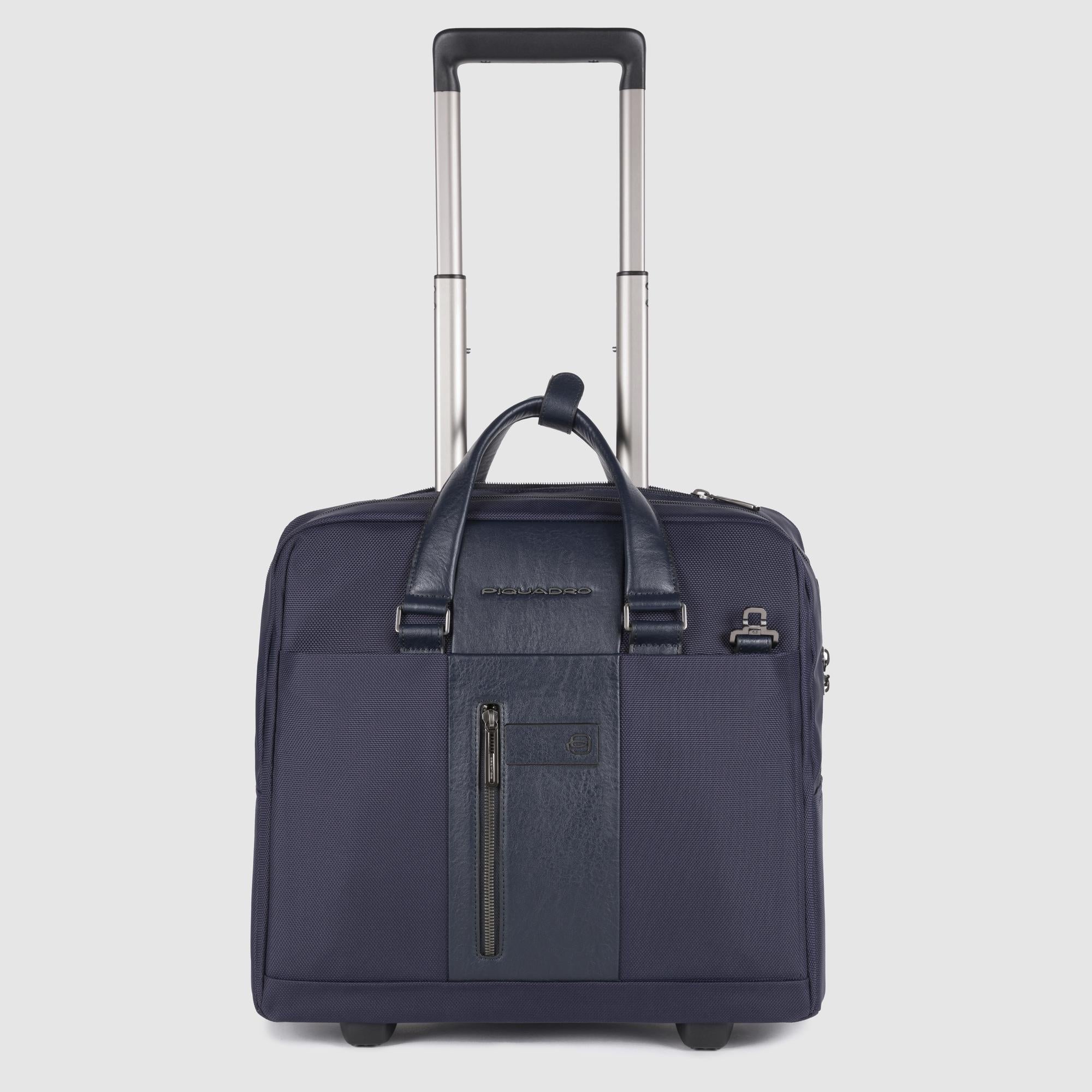 Piquadro PQLP Piloten Trolley 15,6 Zoll Schwarz Handgepäck