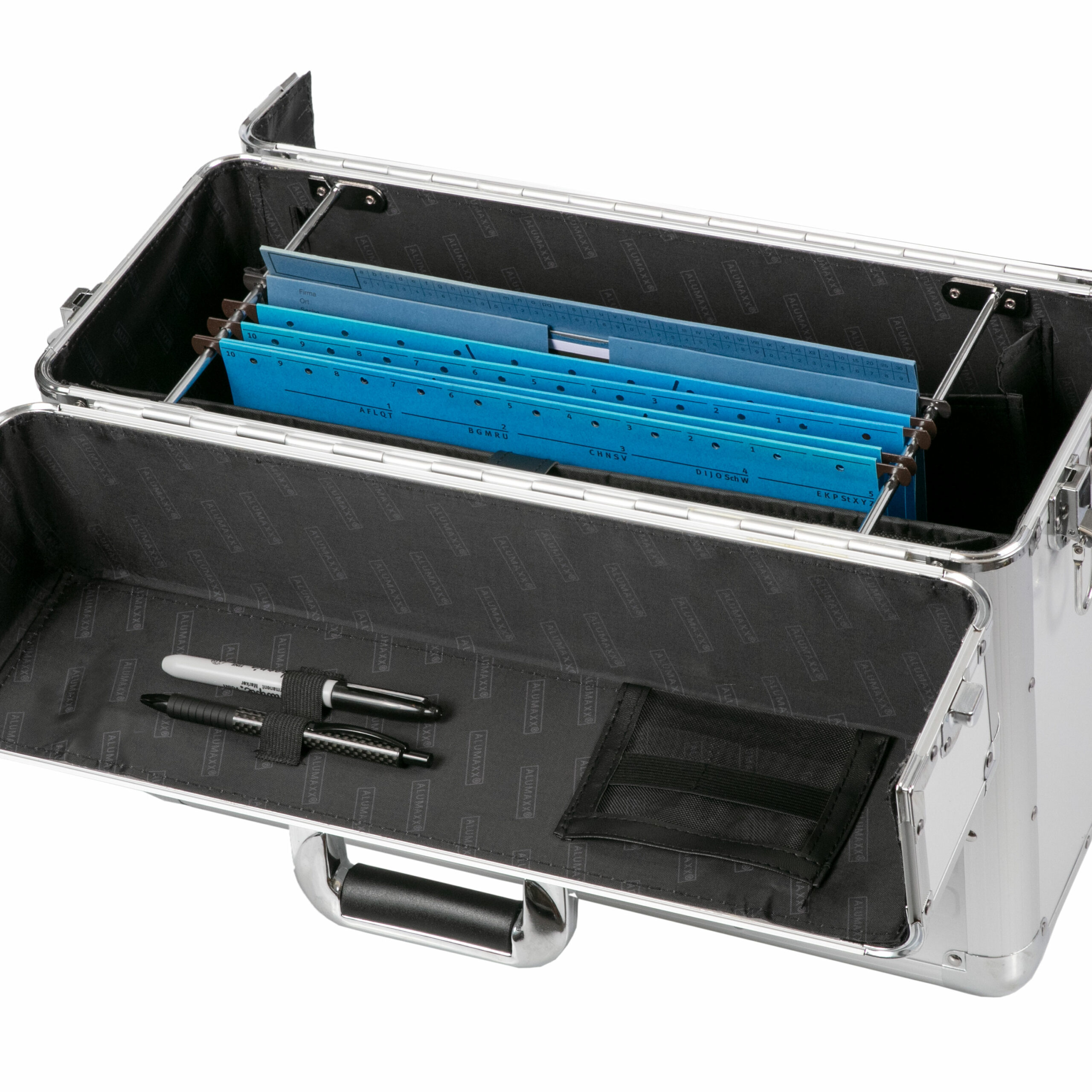 Alumaxx Betha Pilotenkoffer silber Aluminium 17 Zoll Laptopfach