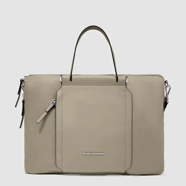 Piquadro Materia Laptoptasche Damen 15,6 Zoll Schwarz