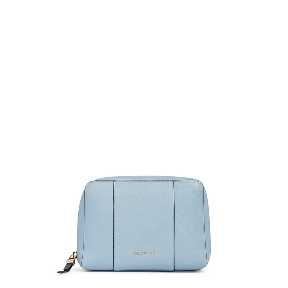 Piquadro PQ-Light Beauty-Case Leder Kosmetiktasche Damen