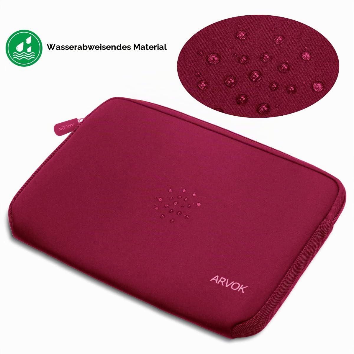 ARVOK Basic 15,6 Zoll Laptop Sleeve Neopren Hülle wasserabweisend