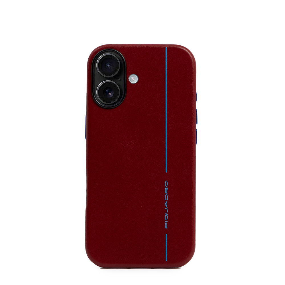 Piquadro BagMotic iPhone 17 Handyhülle Leder MagSafe Rot