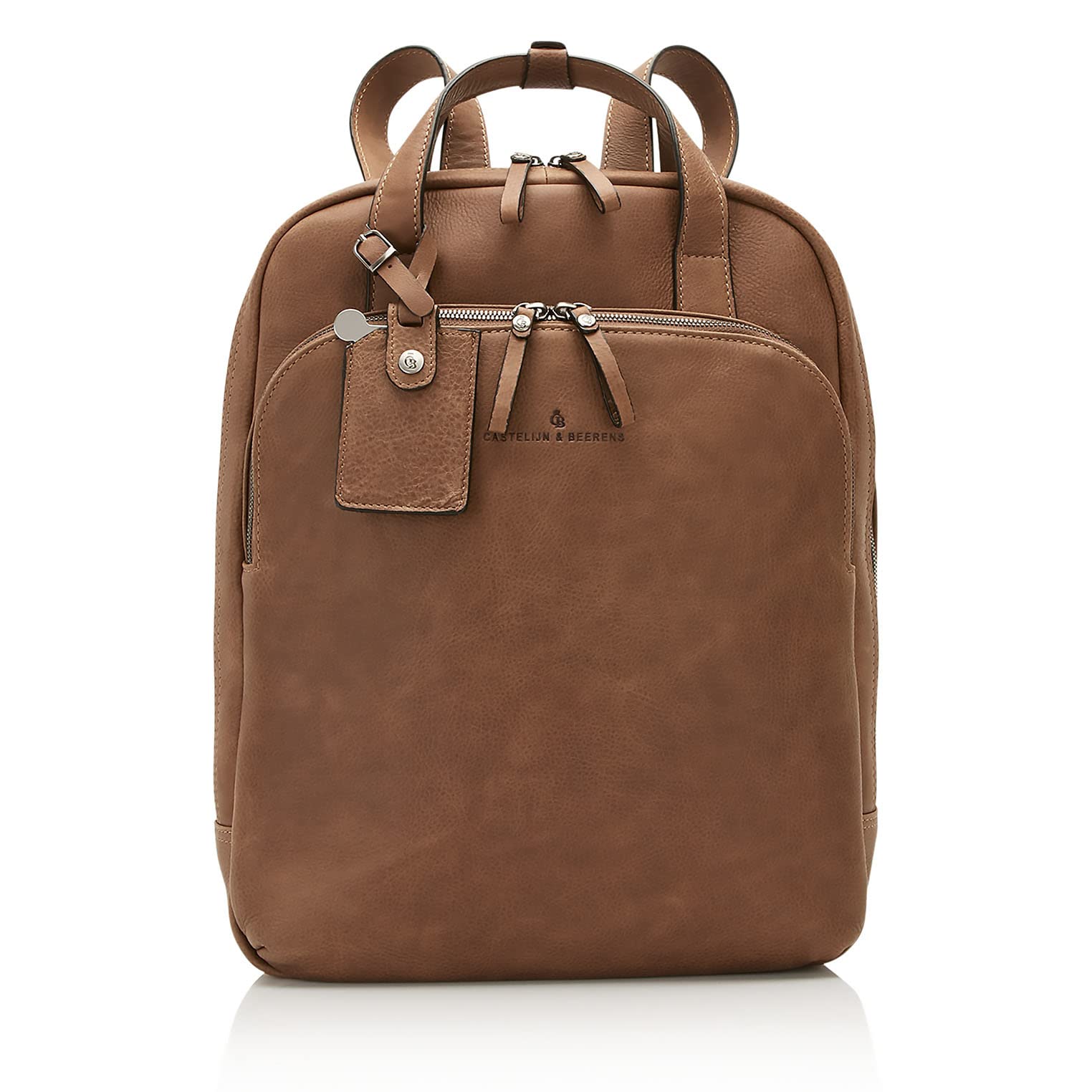 Castelijn & Beerens Firenze Laptop-Rucksack 15,6 Zoll Cognac Leder