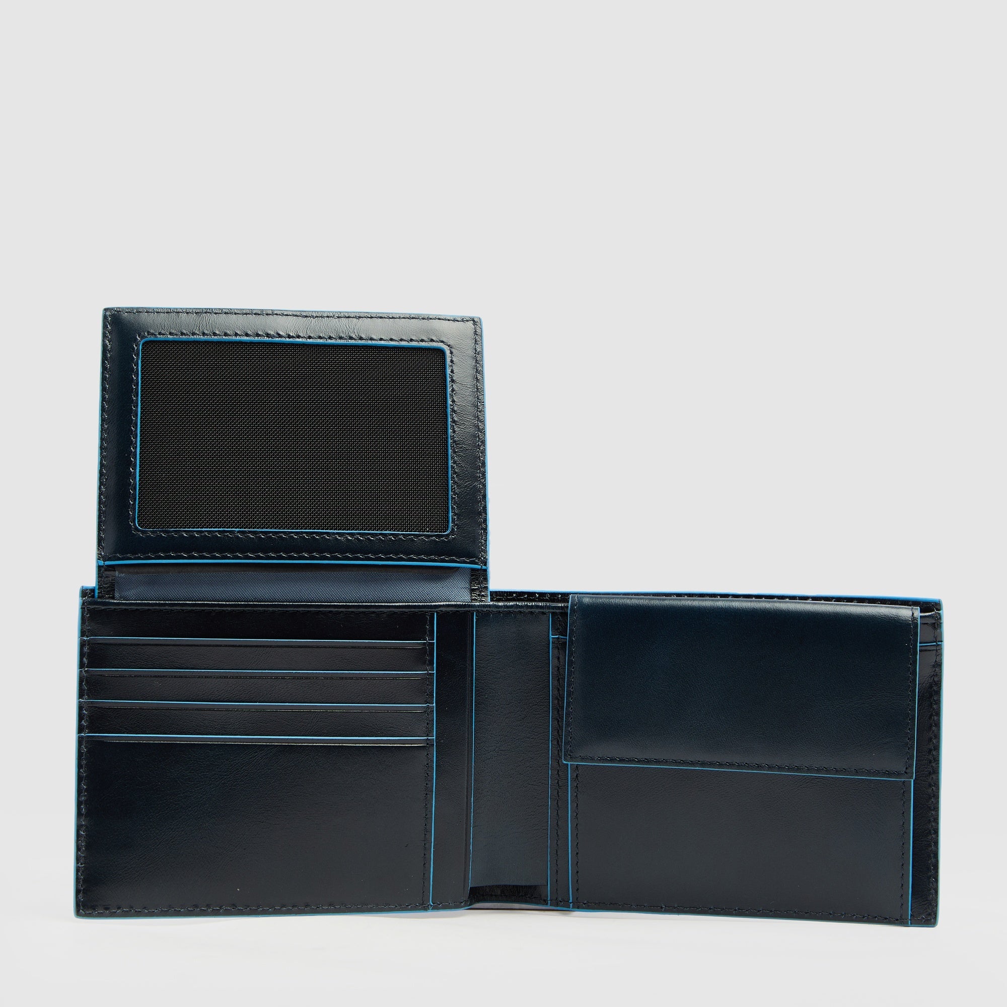 Piquadro Blue Square Geldbörse Herren Münzfach RFID Schwarz