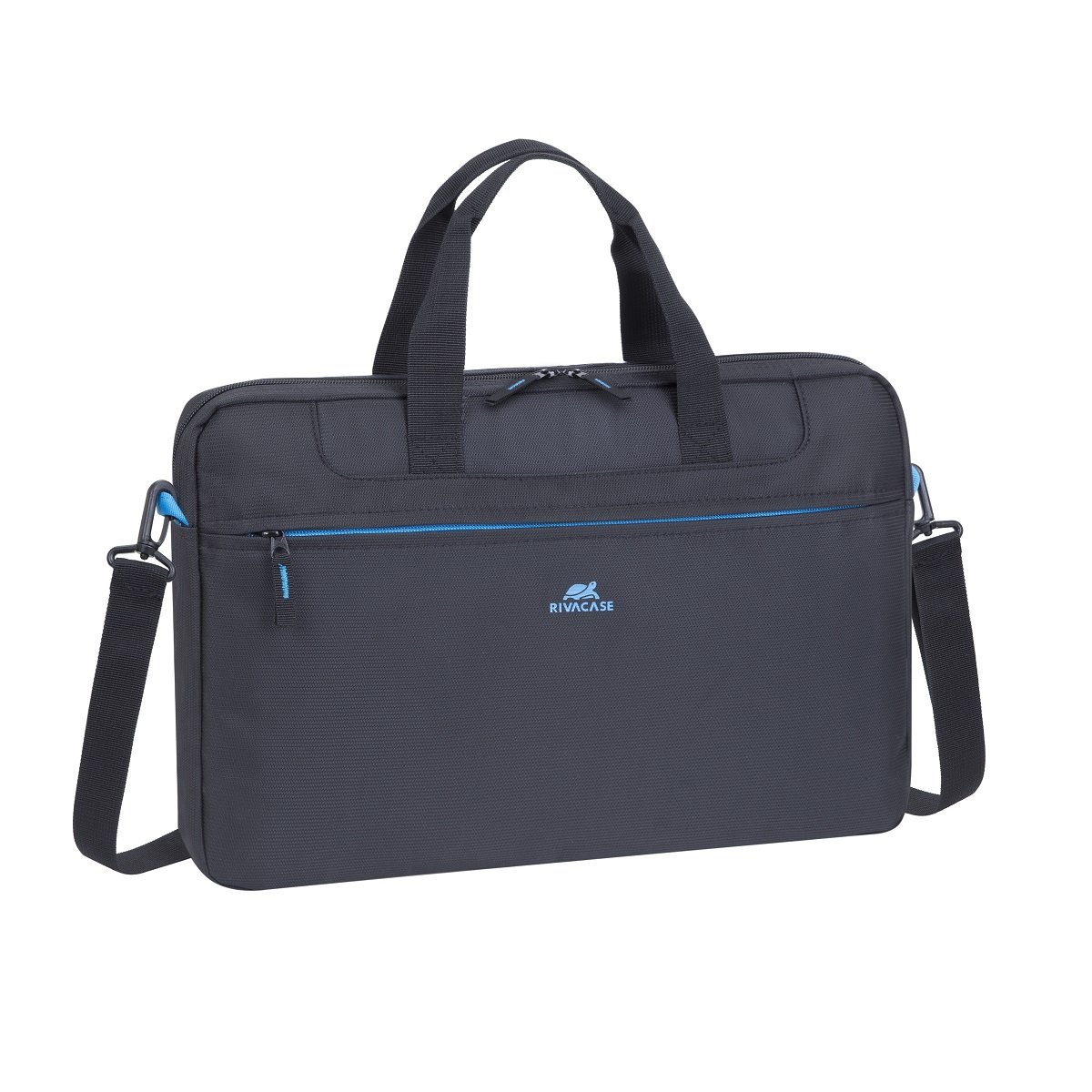 RIVACASE Prater Laptoptasche 15,6 Zoll Schwarz-Blau kompakt