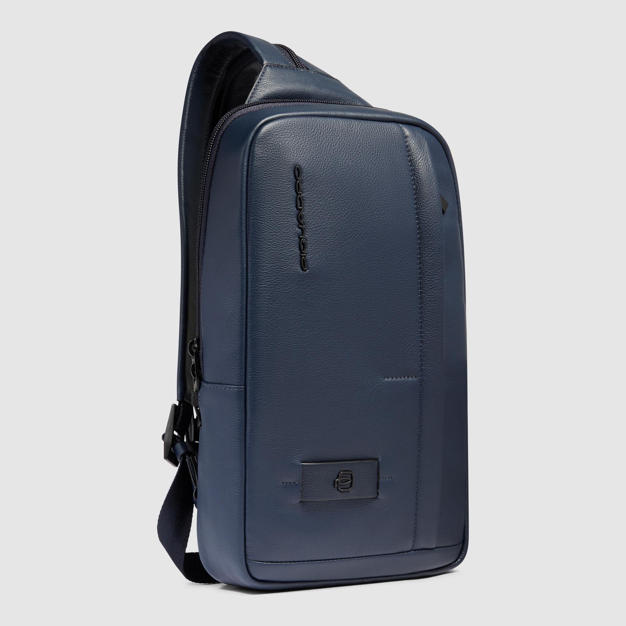 Piquadro Urban Slingbag Herren Leder Schwarz iPad-Fach