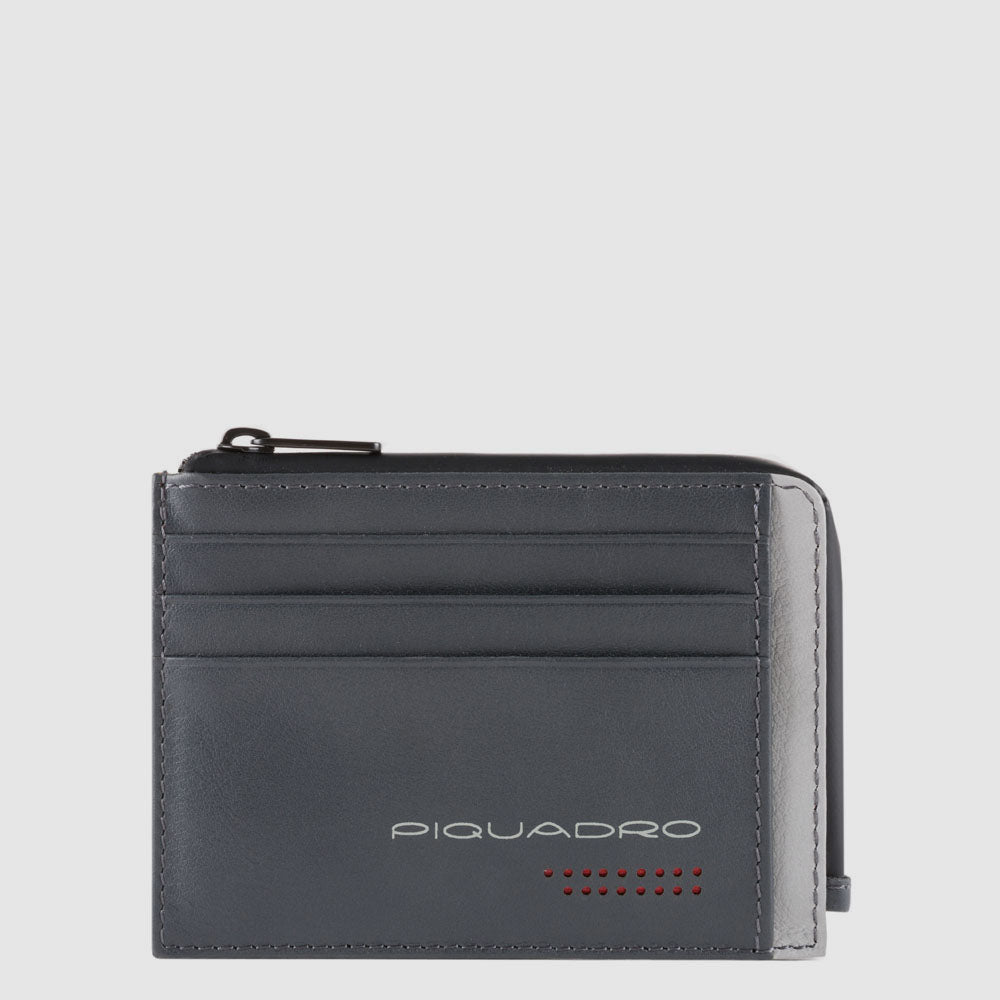 Piquadro Blue Square Portemonnaie Leder RFID schwarz