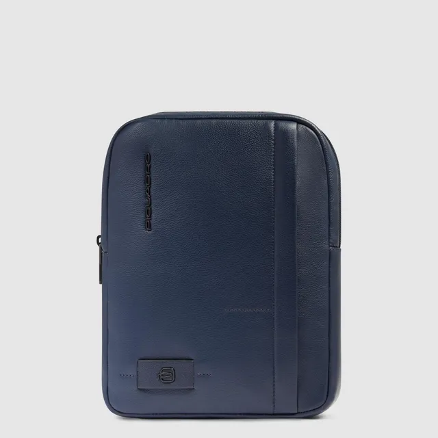 Piquadro Urban Borsello Leder Blau iPad RFID Herren