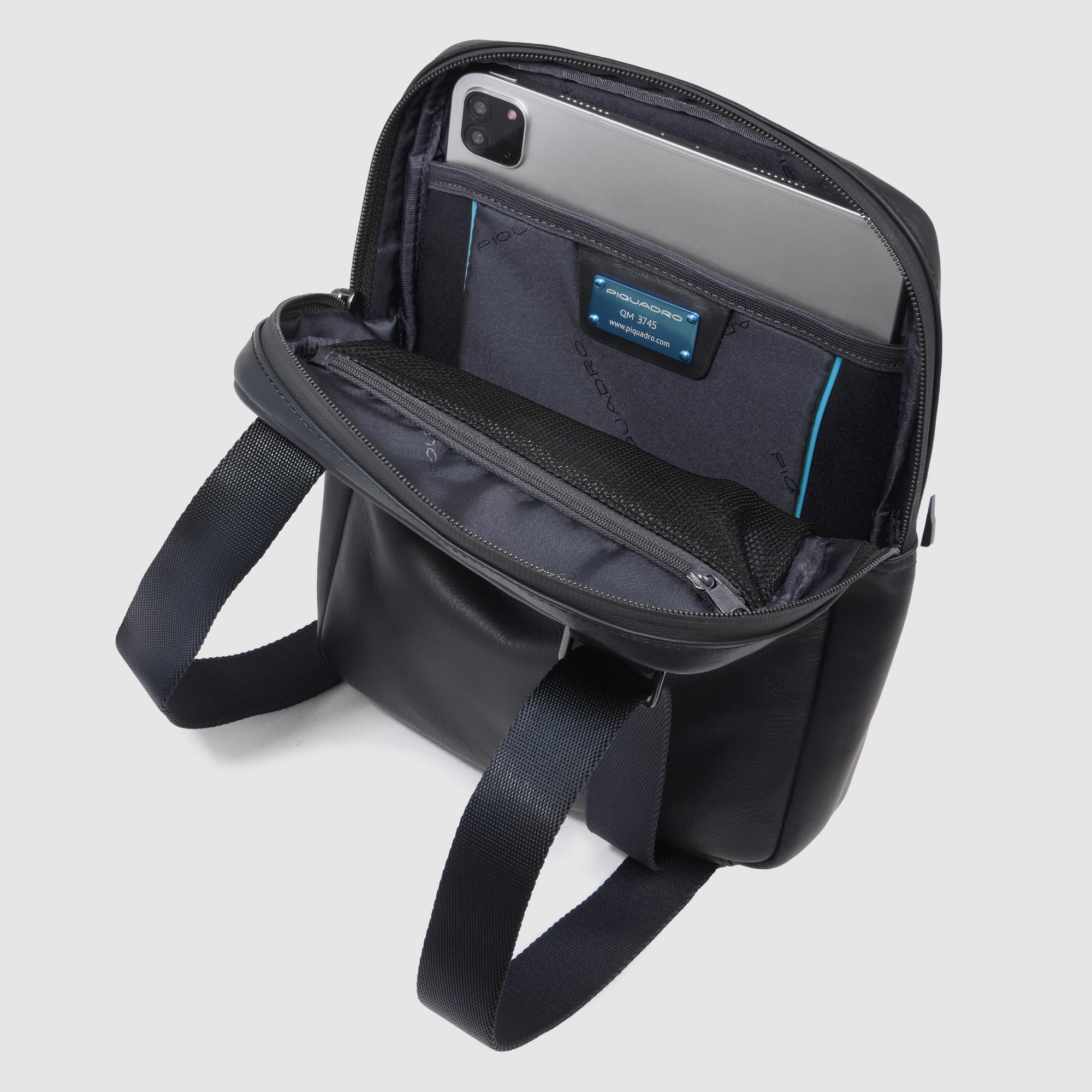 Piquadro Urban Borsello Herren iPad schwarz Leder