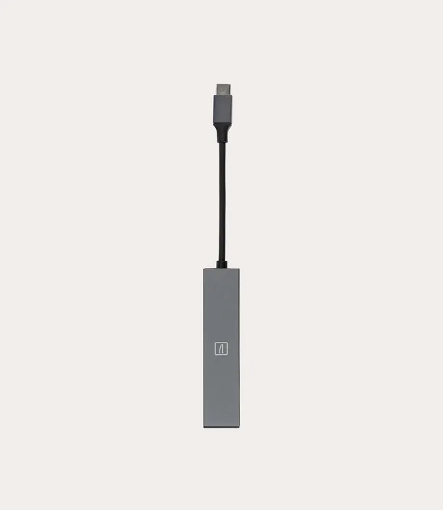Tucano 3-in-1 Type-C Hub Dunkelgrau Alu USB