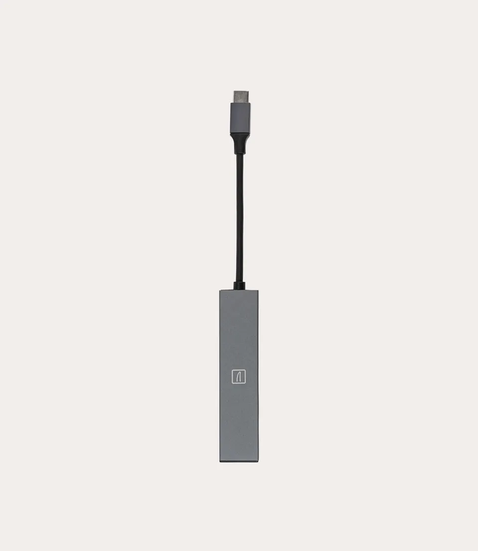 Tucano 3-in-1 Type-C Hub Dunkelgrau Alu USB