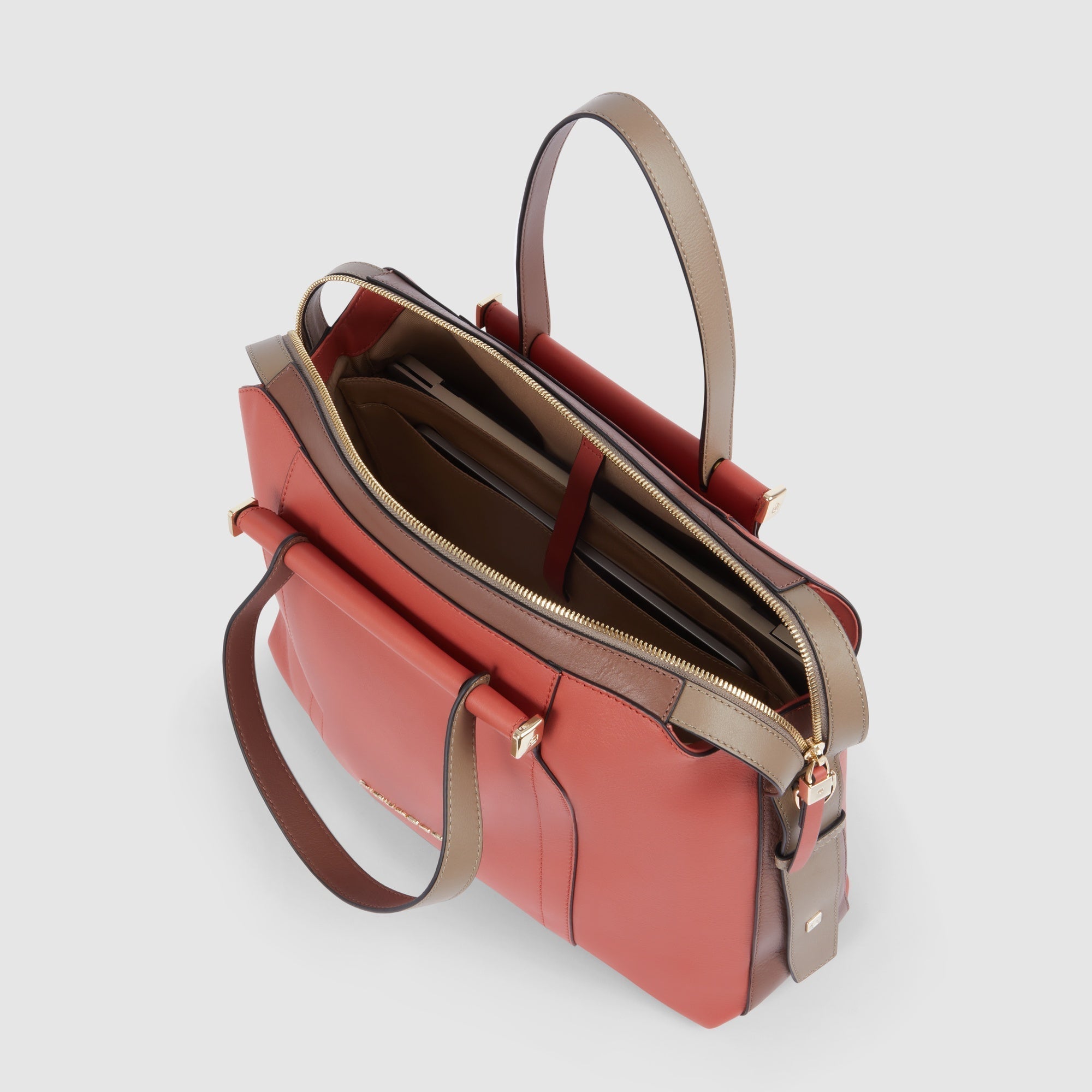 Piquadro Patricia Laptoptasche Damen 14 Zoll Schwarz Leder