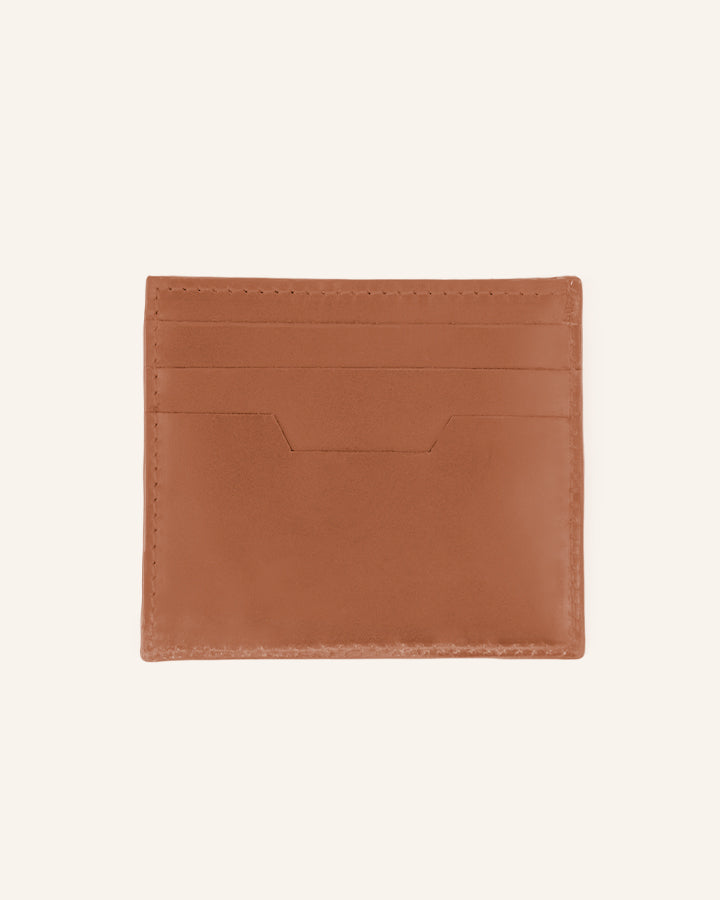 Buckle & Seam Sterling Card Holder Leder Braun 6 Karten