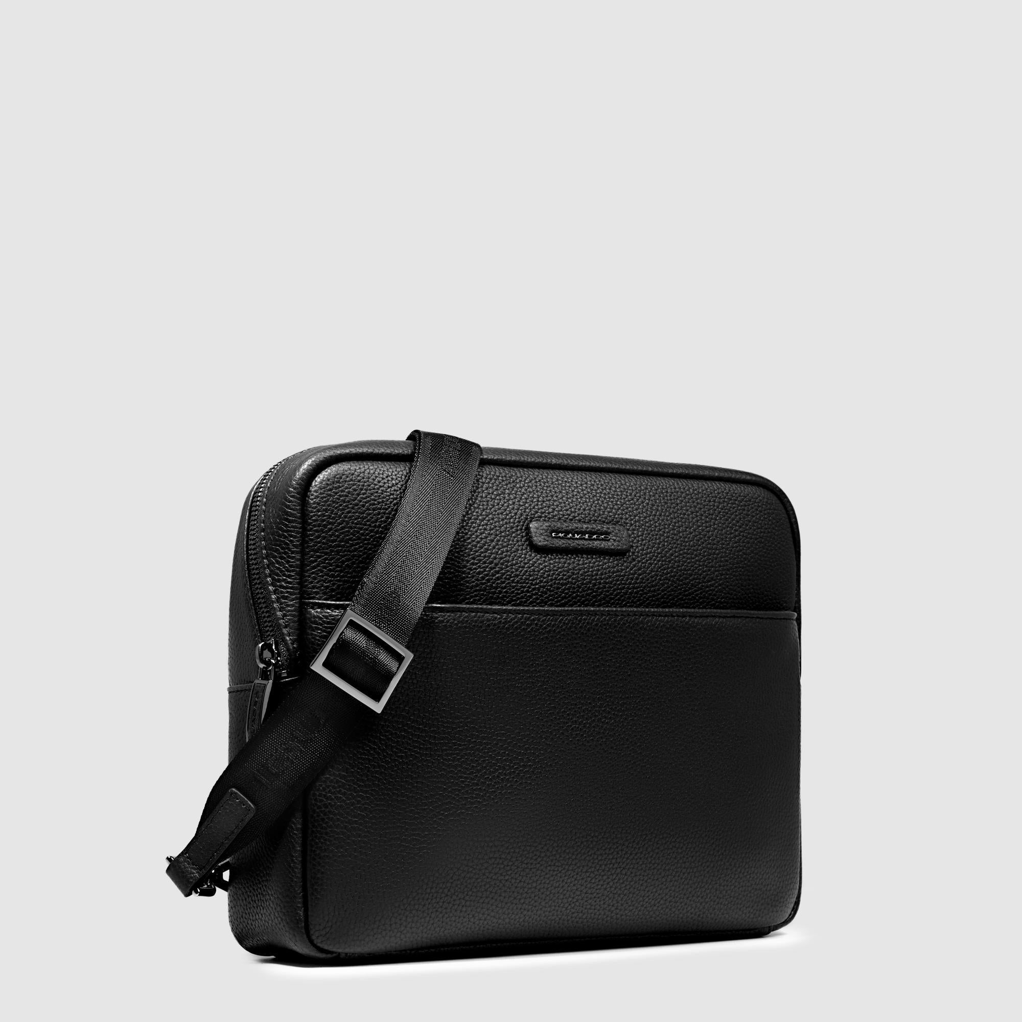 Piquadro Urban Herrentasche iPad Leder Schwarz