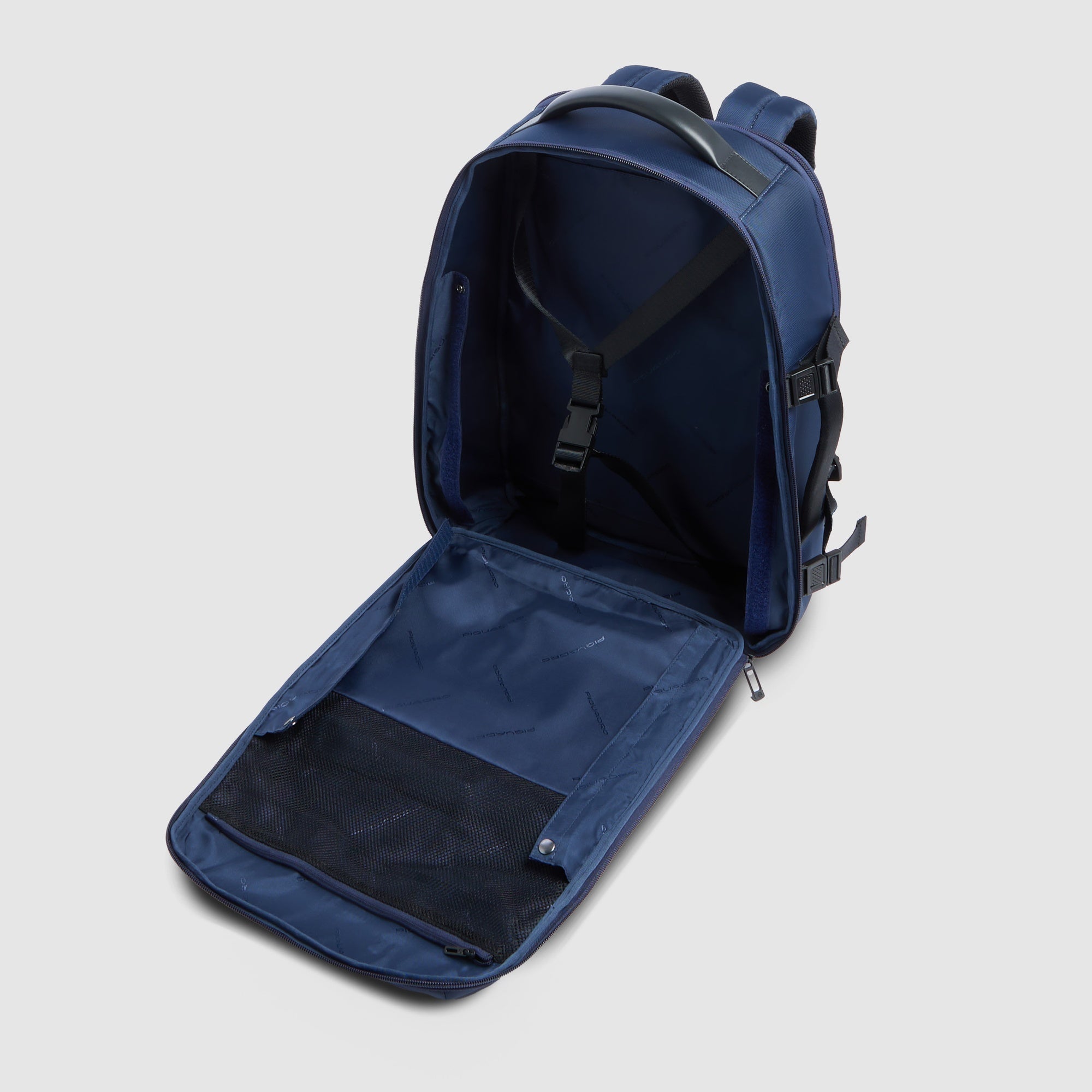 Piquadro Black Square Rucksack 15,6 Zoll Stoff schwarz RFID