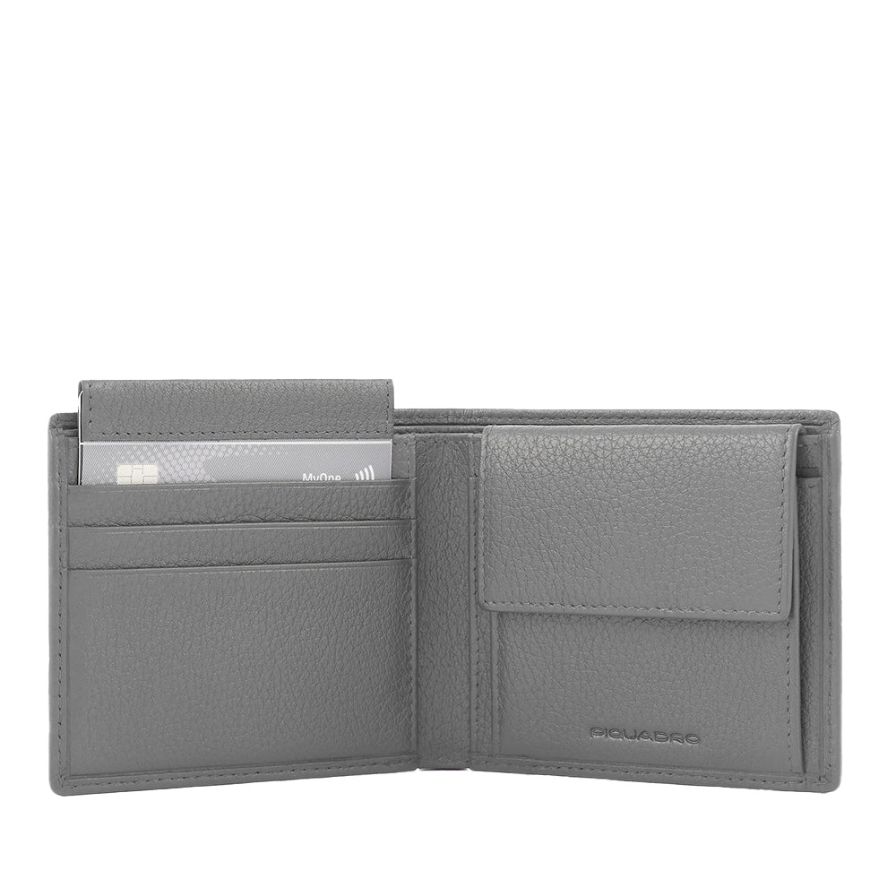 Piquadro Modus Geldbörse Herren Leder Schwarz RFID