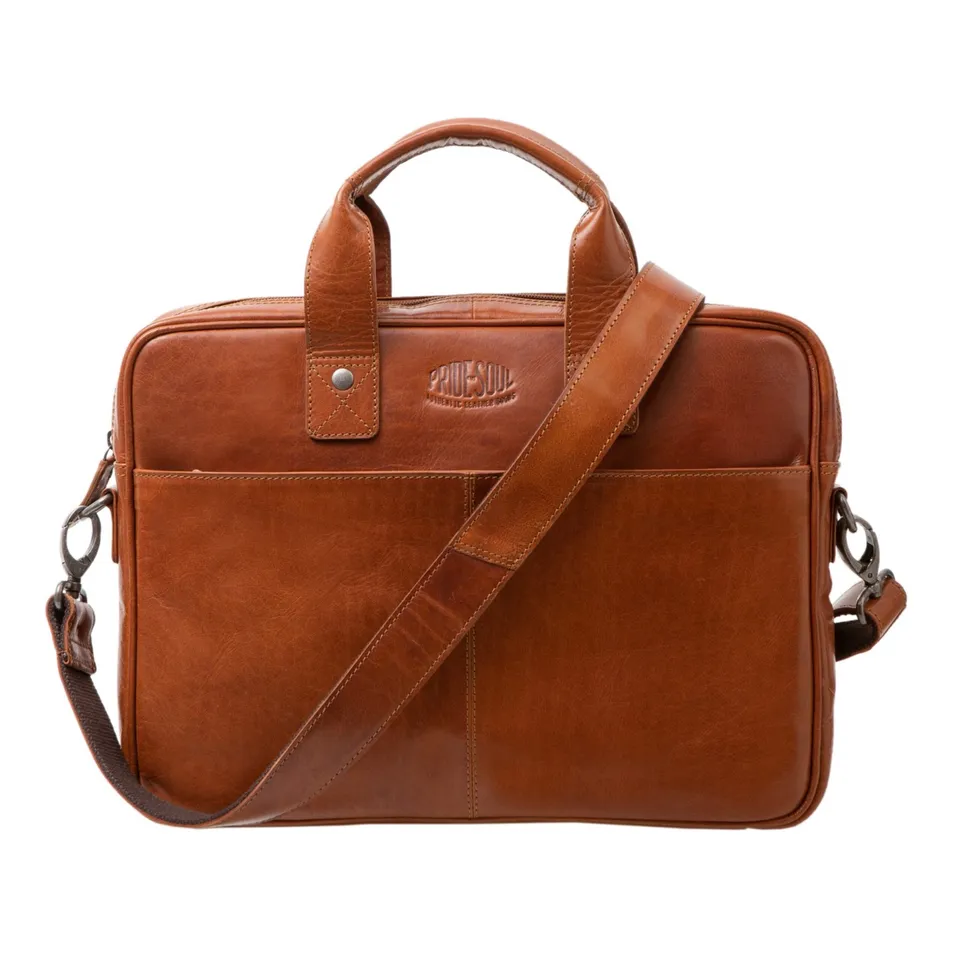 Lightpak SURPRISE Laptoptasche Cognac Leder 15 Zoll