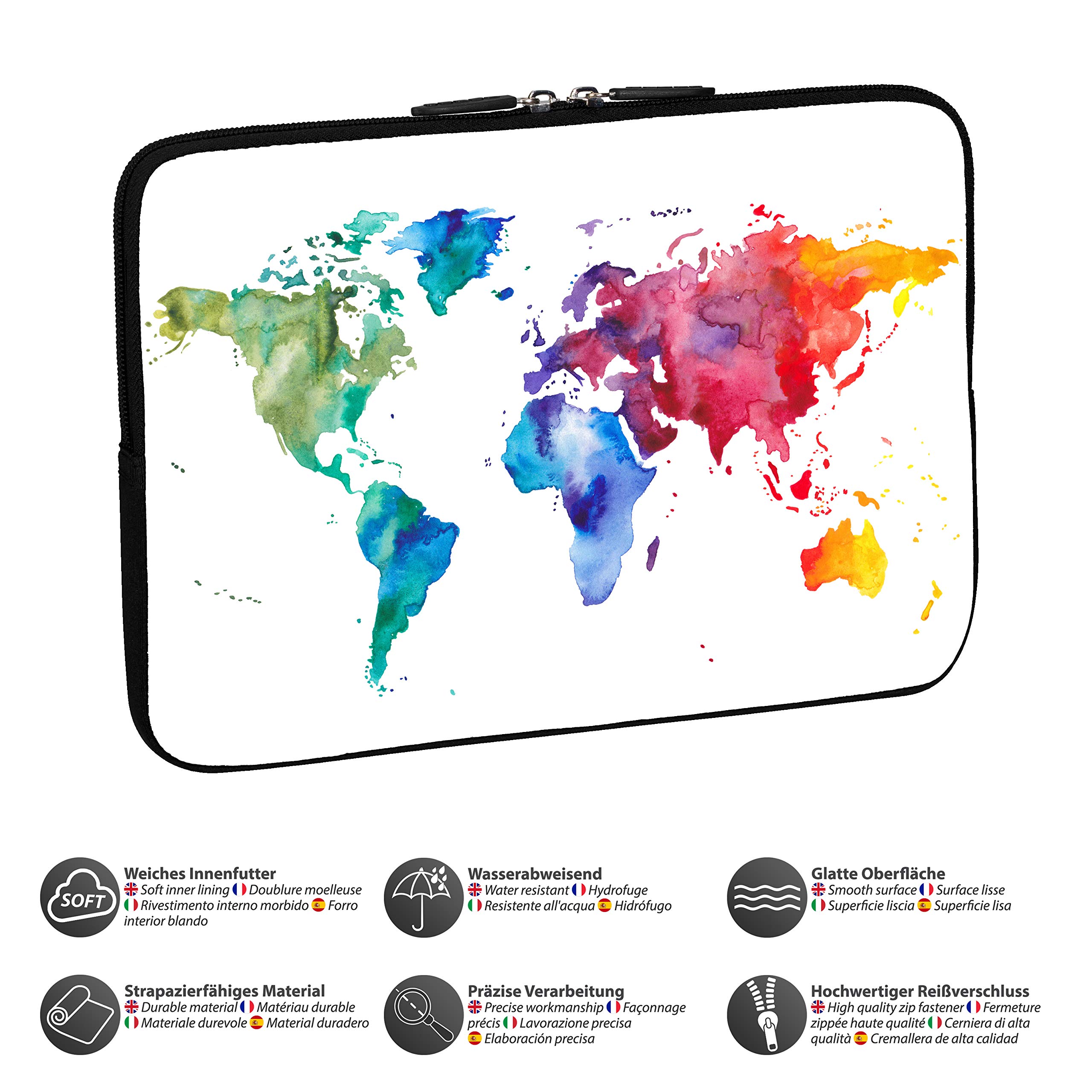 Pedea Tablet-Zubehör Tasche 10,1 Zoll Color World Neopren
