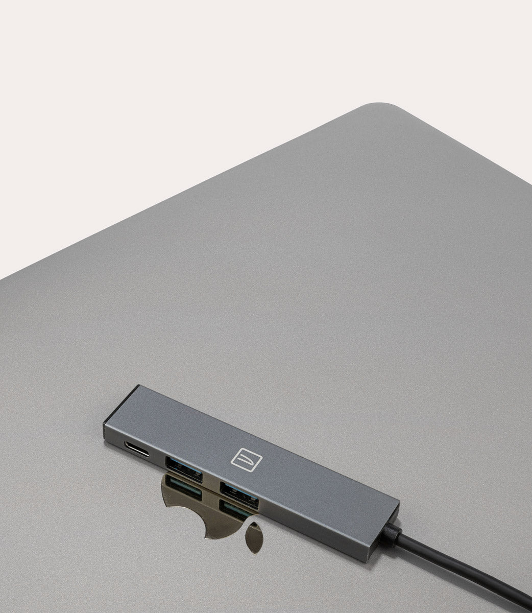 Tucano 3-in-1 Type-C Hub Dunkelgrau Alu USB
