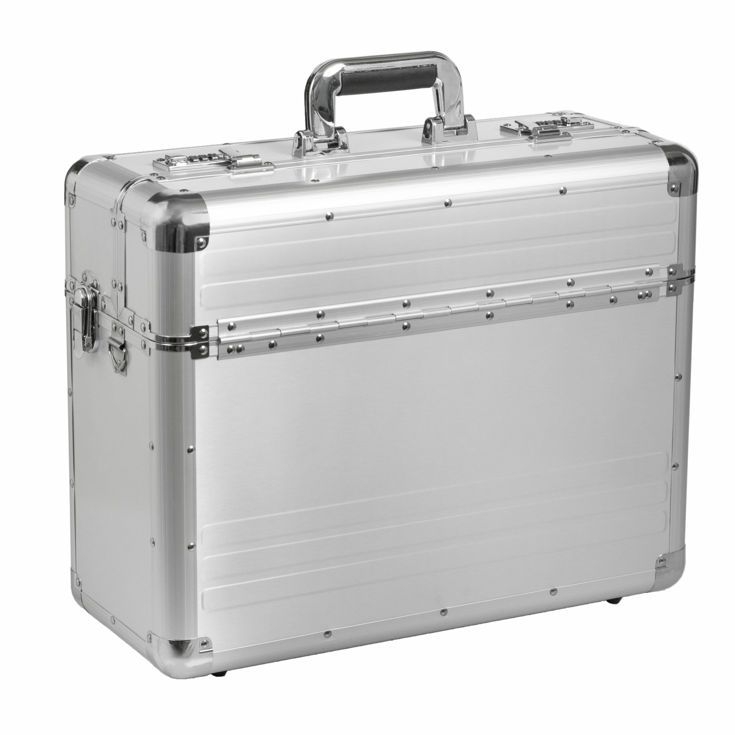 Alumaxx Betha Pilotenkoffer silber Aluminium 17 Zoll Laptopfach