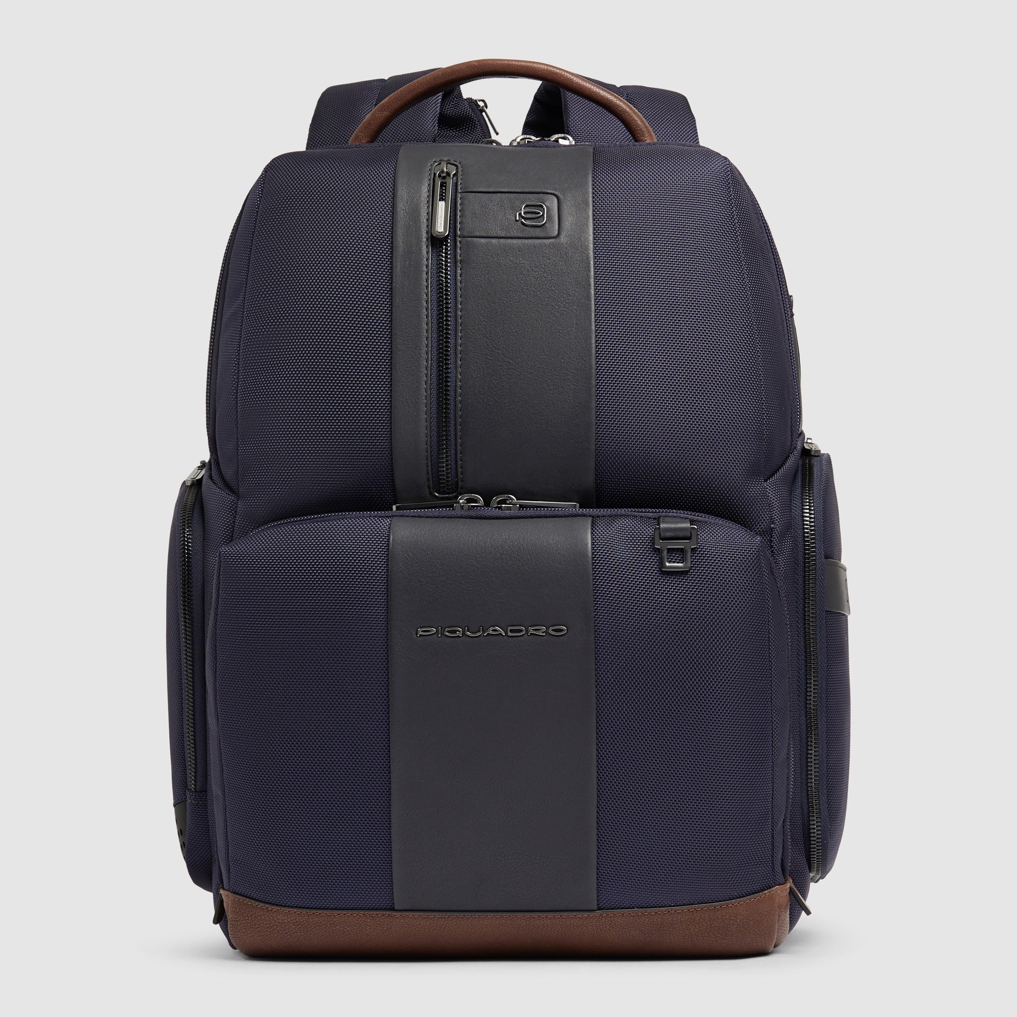 Piquadro Rover Laptop-Rucksack 15,6 Zoll Schwarz Fast-Check