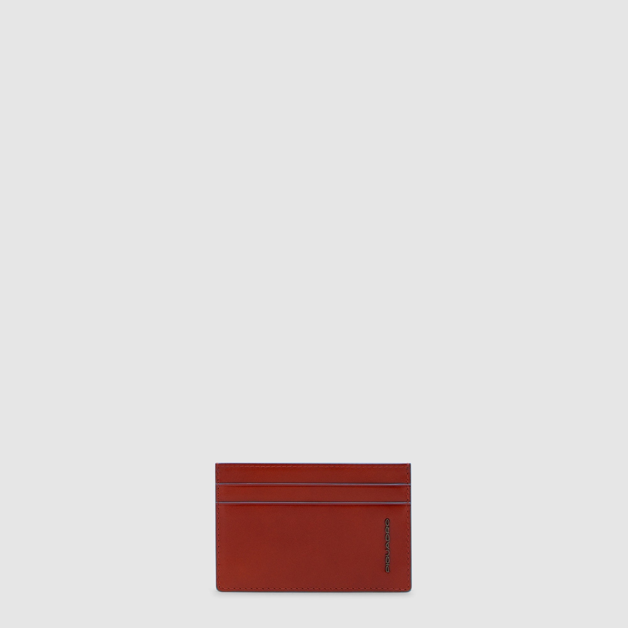 Piquadro Black Square Herren Kartenetui Leder Blau