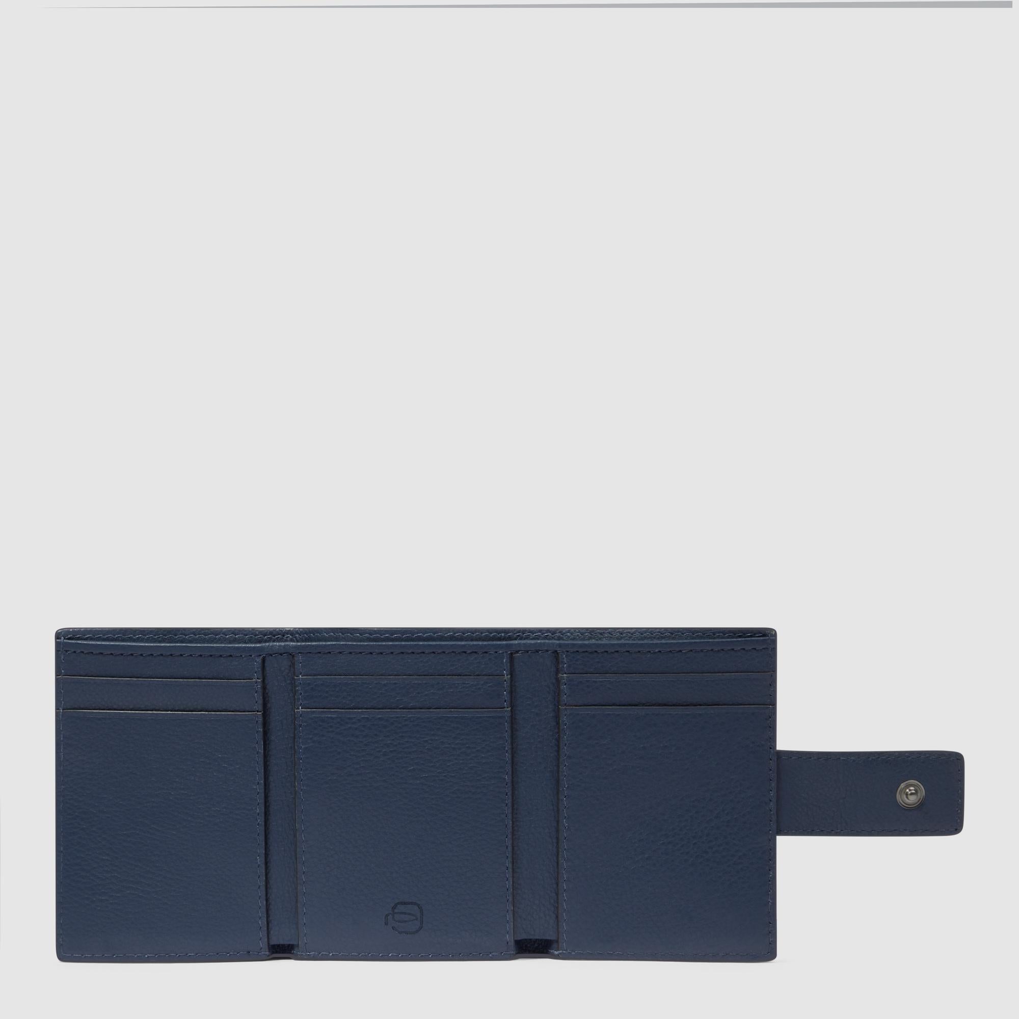 Piquadro Blue Square Herren Geldbörse Kompakt Blau RFID
