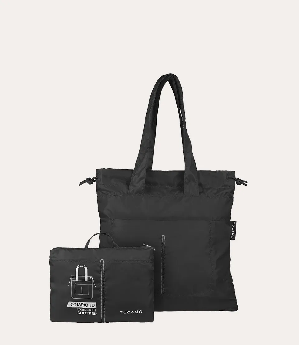 Tucano Compatto Eco Shopper Faltbare Tasche Blau Nylon