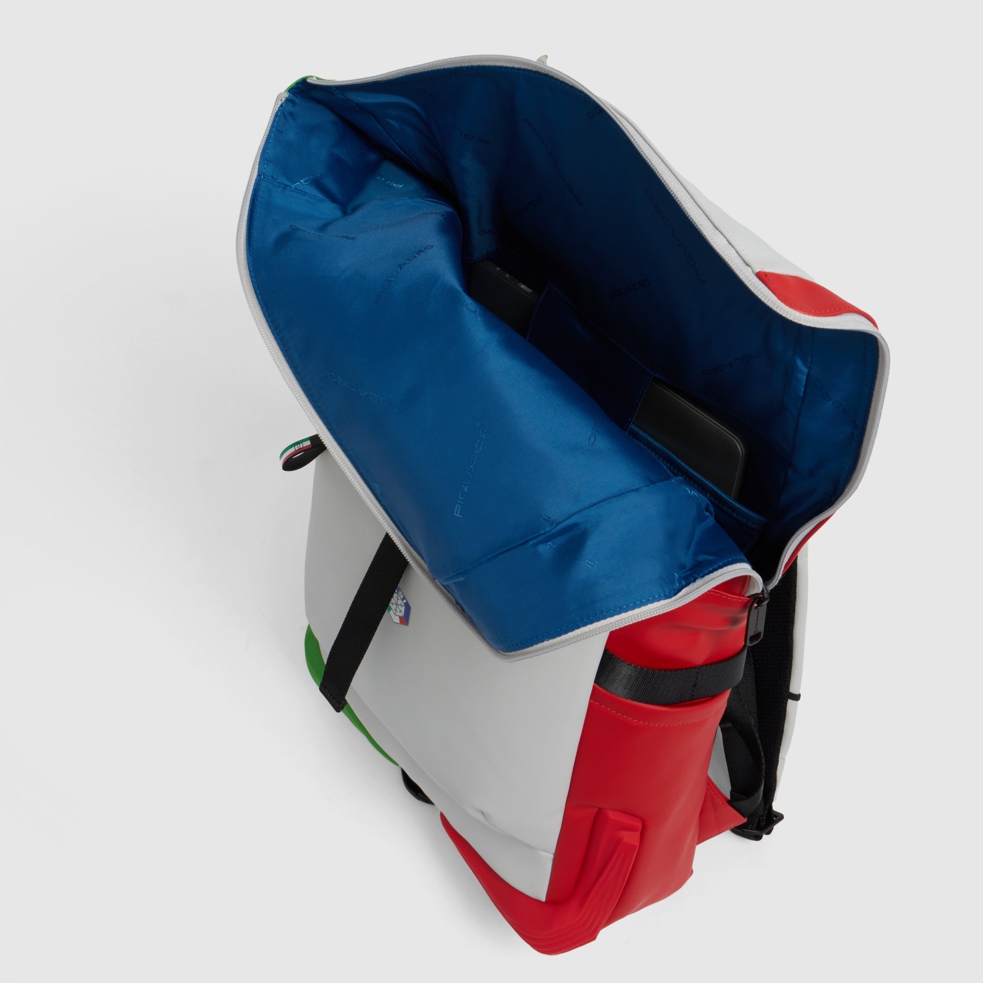 Piquadro Corner 2.0 Roll-Top Rucksack FISI Braun Laptopfach