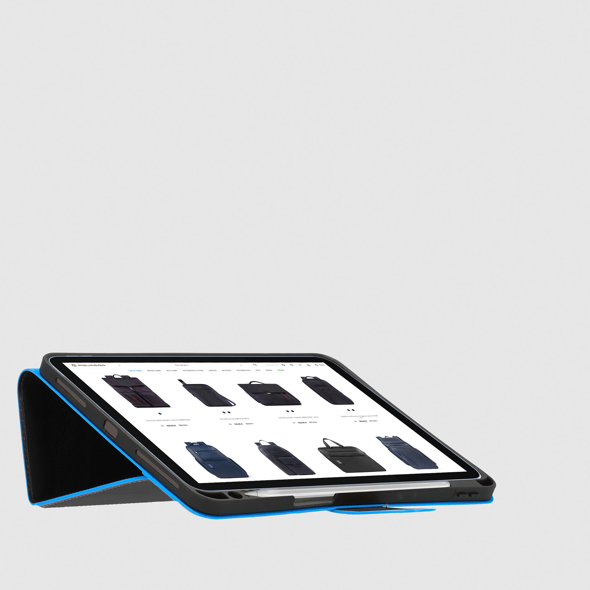 Piquadro Connequ iPad-Hülle Air 11 Zoll Schwarz Aufsteller