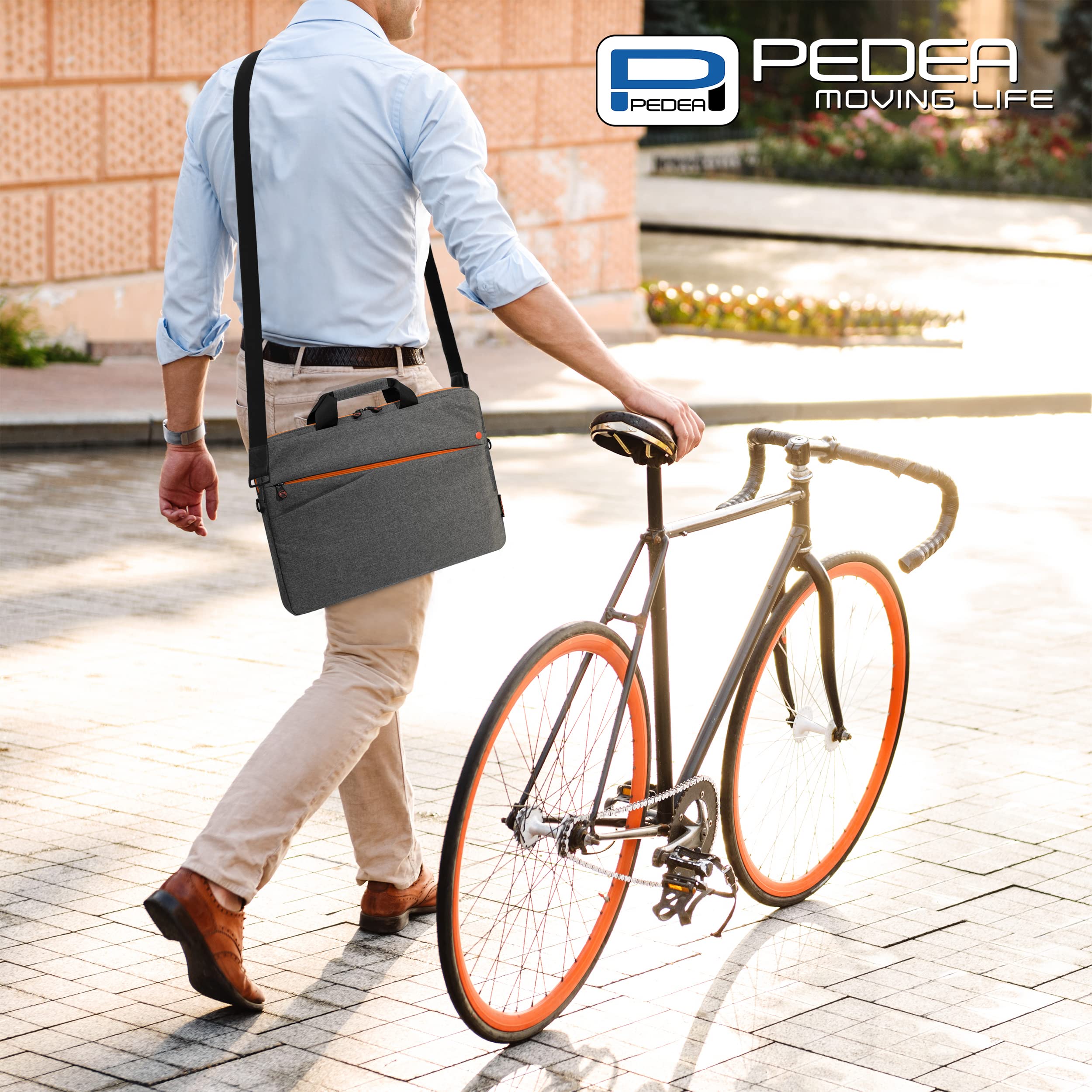 Pedea Fashion Laptoptasche 13,3 Zoll Grau/Orange Umhängetasche