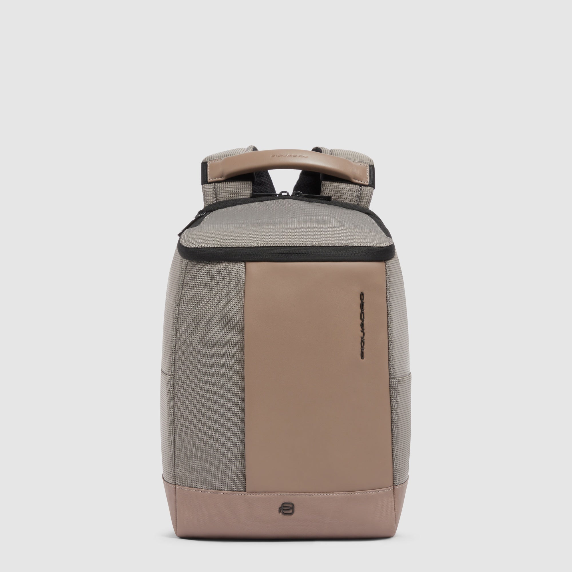Piquadro Black Square Rucksack 13,3 Zoll Schwarz Leder