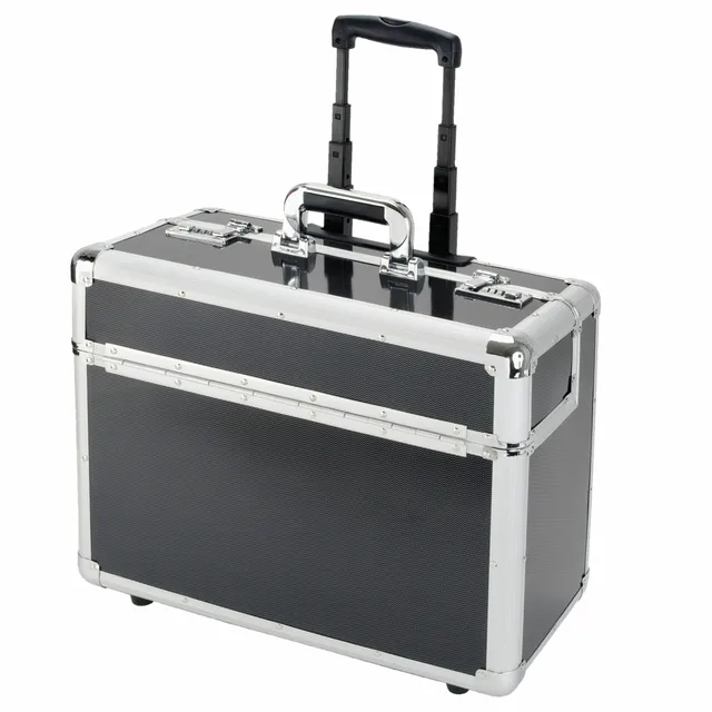 Alumaxx C-2 Pilotenkoffer Aluminium Carbon silber Trolley