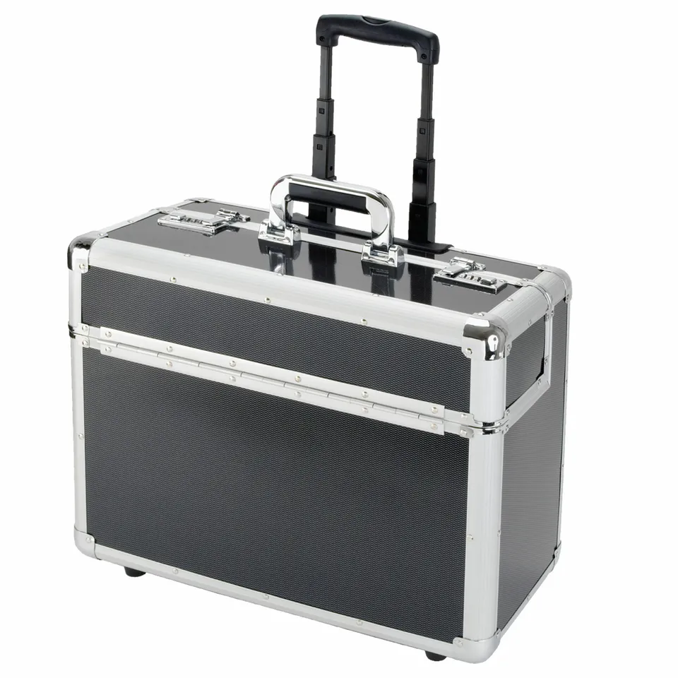 Alumaxx C-2 Pilotenkoffer Aluminium Carbon silber Trolley