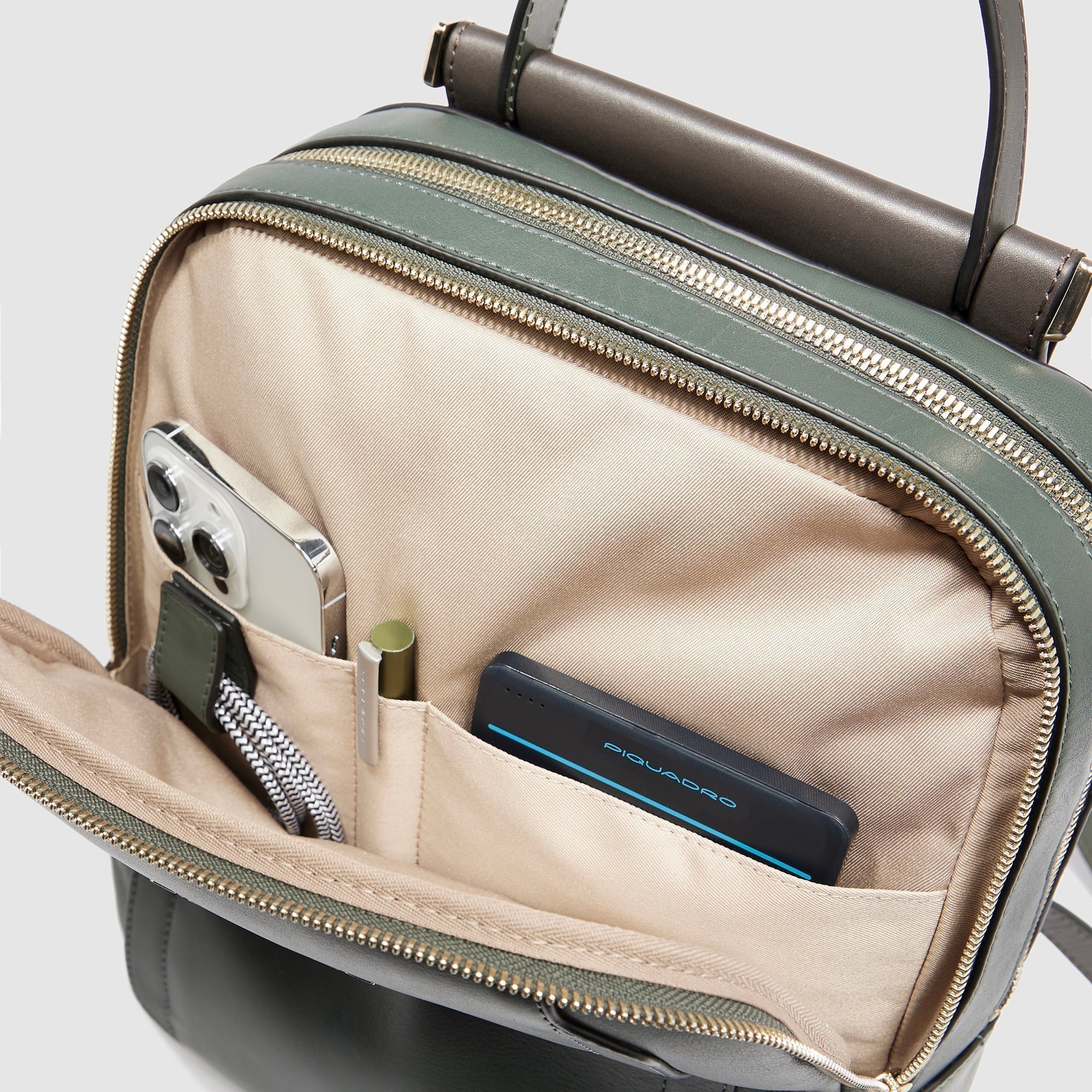 Piquadro Lyra Damen Rucksack iPadfach MS Leder RFID