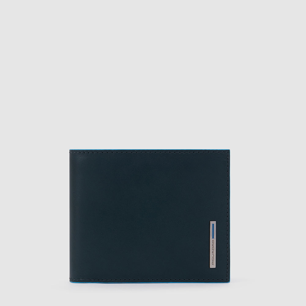 Piquadro Blue Square Herren Geldbörse Leder Schwarz RFID