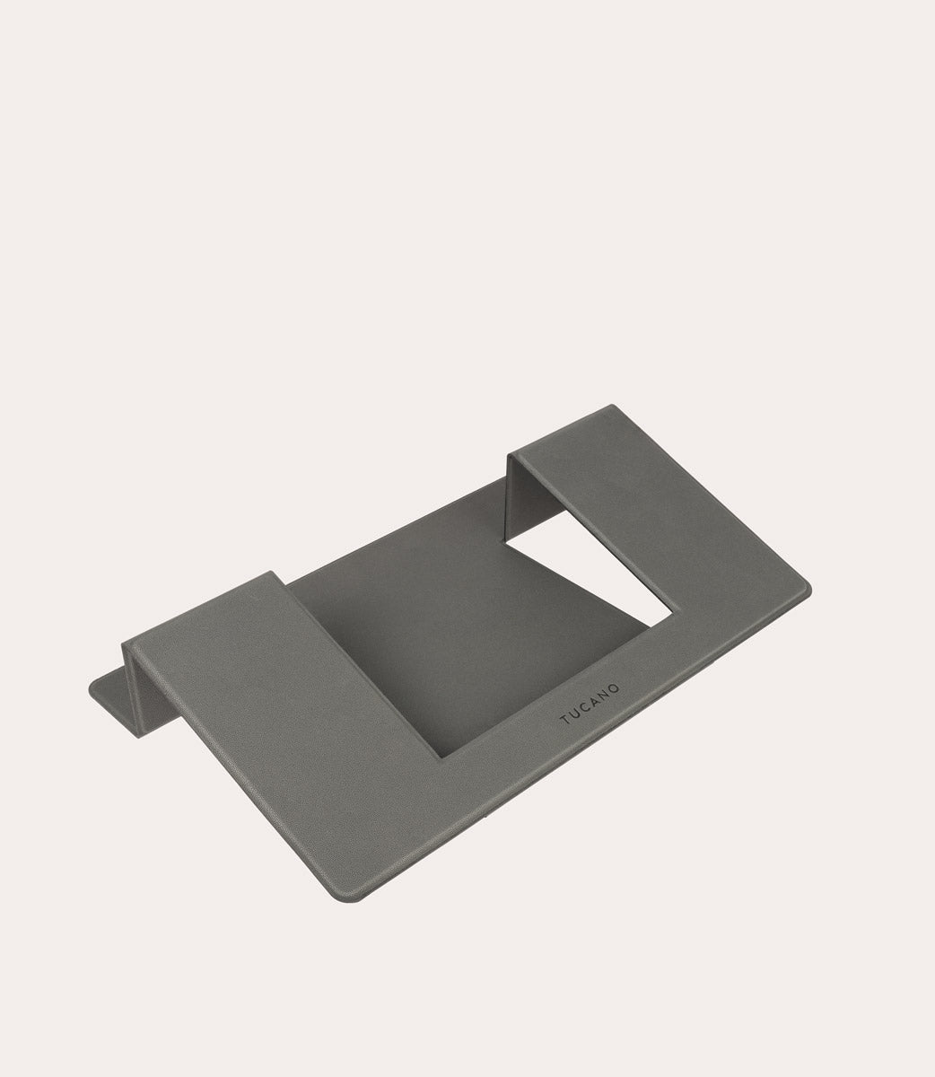 Tucano Laptop-Ständer faltbar schwarz Kunstleder Belüftung
