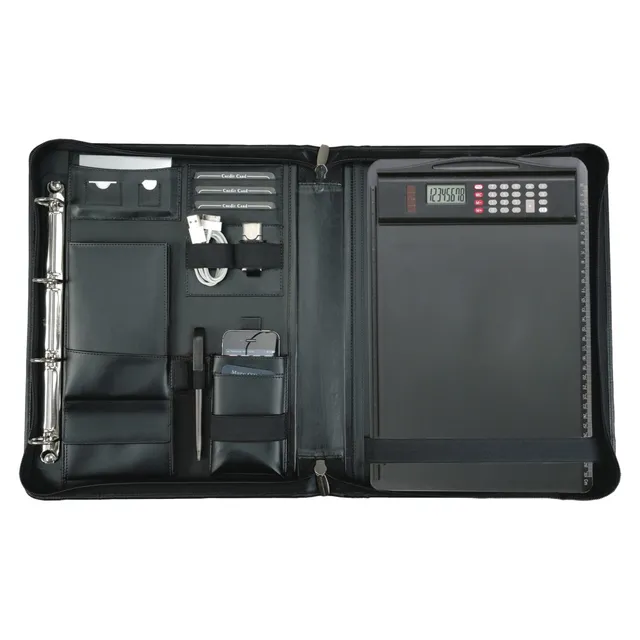 Lightpak Cesena Orgamappe A4 Schwarz Nappaleder