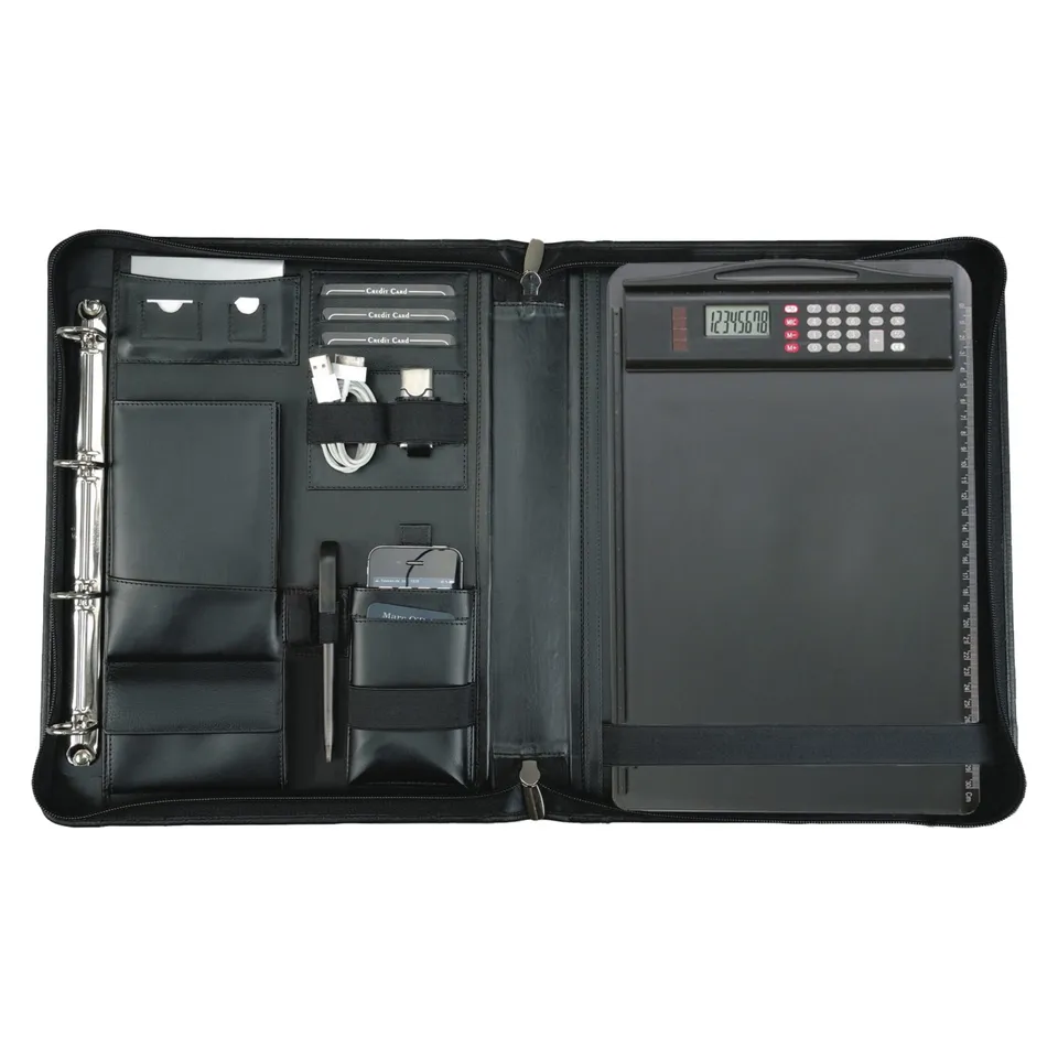 Lightpak Cesena Orgamappe A4 Schwarz Nappaleder
