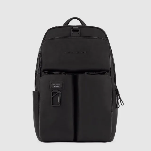 Piquadro Connequ Laptop-Rucksack 14 Zoll Schwarz RFID