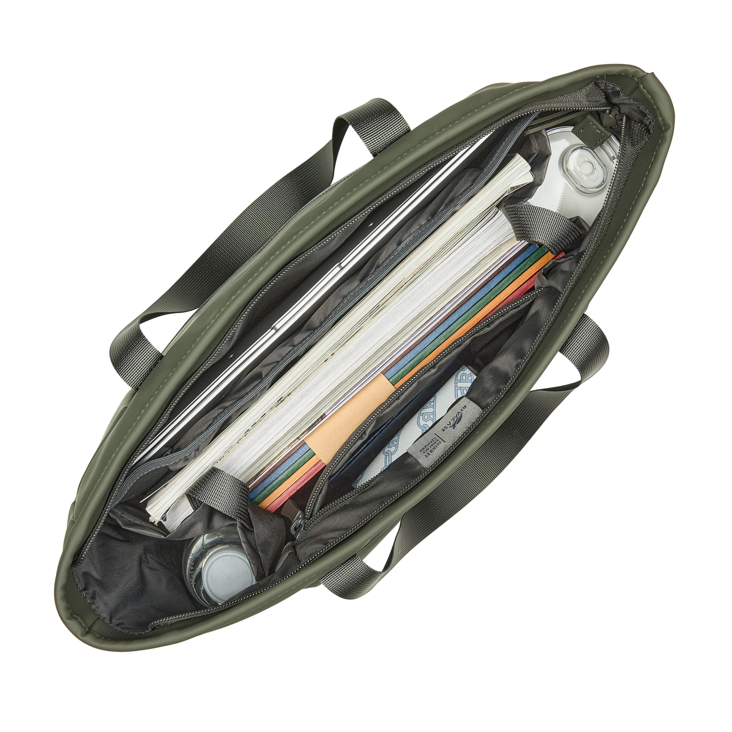 RIVACASE Lantau 7821 Handtasche oliv 14 Zoll wasserabweisend