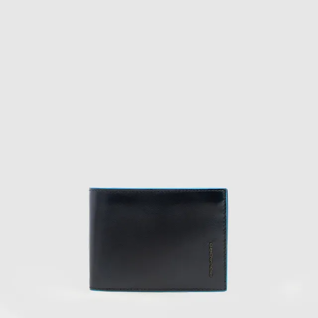 Piquadro Blue Square Geldbörse Herren Münzfach RFID Schwarz