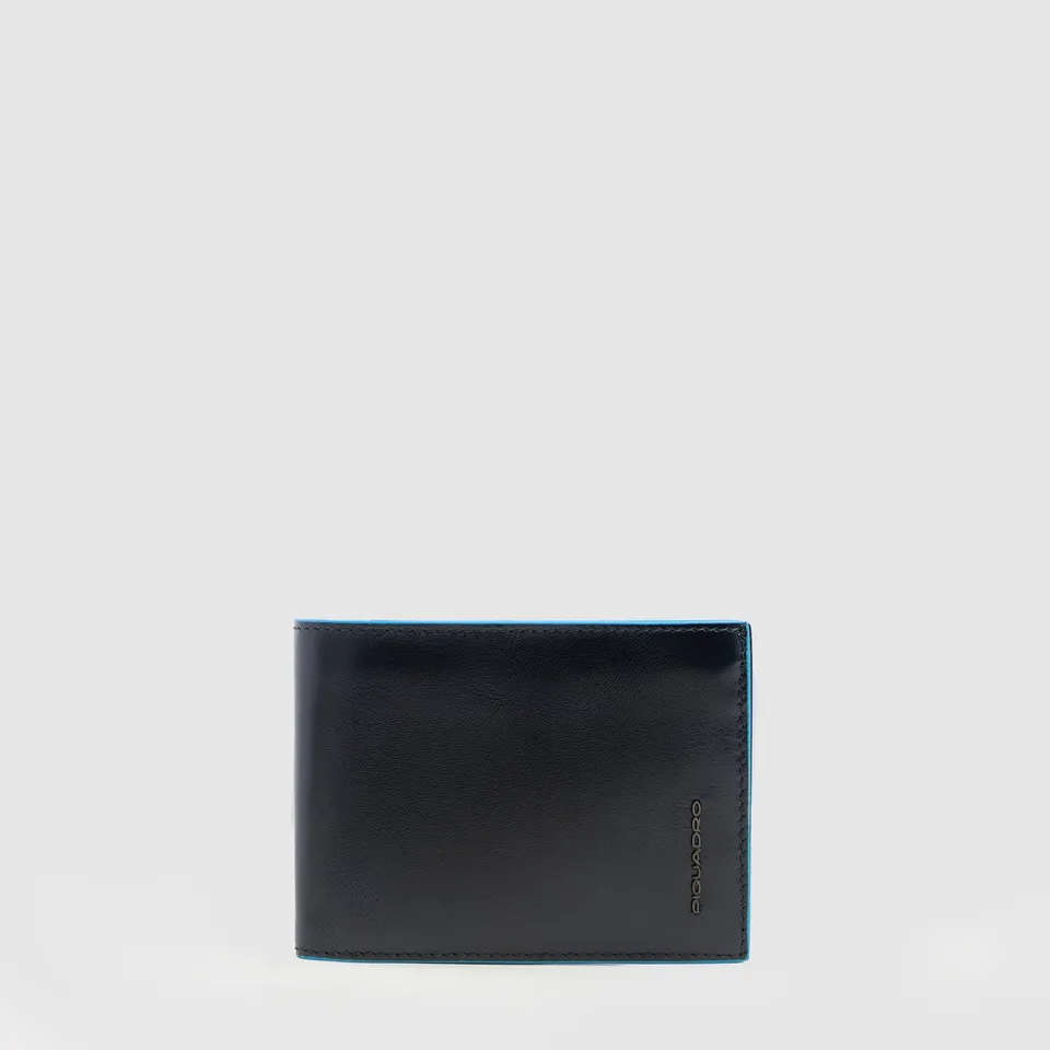 Piquadro Blue Square Geldbörse Herren Münzfach RFID Schwarz
