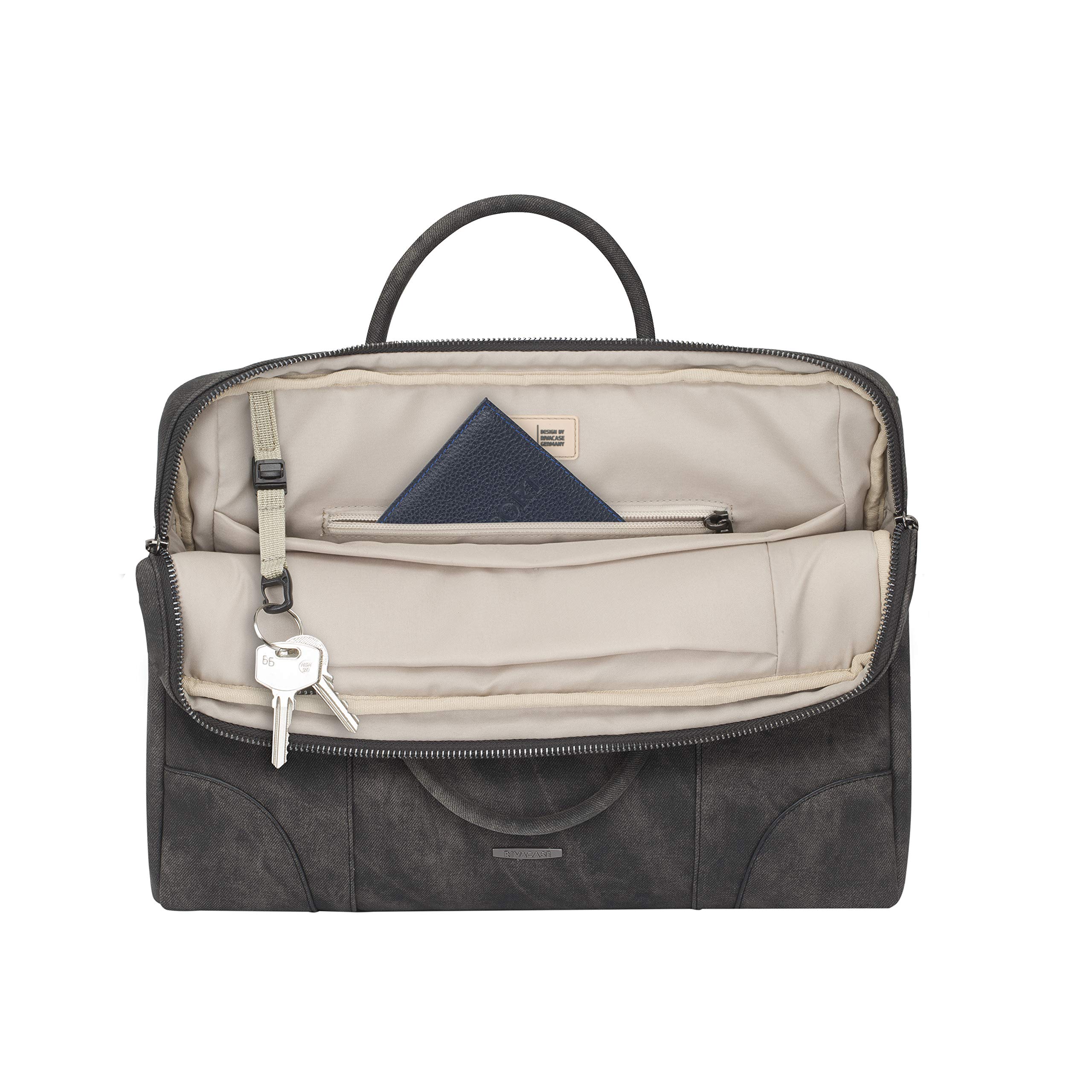 Rivacase Vagar 8922 Laptoptasche 14 Zoll Grau Kunstleder
