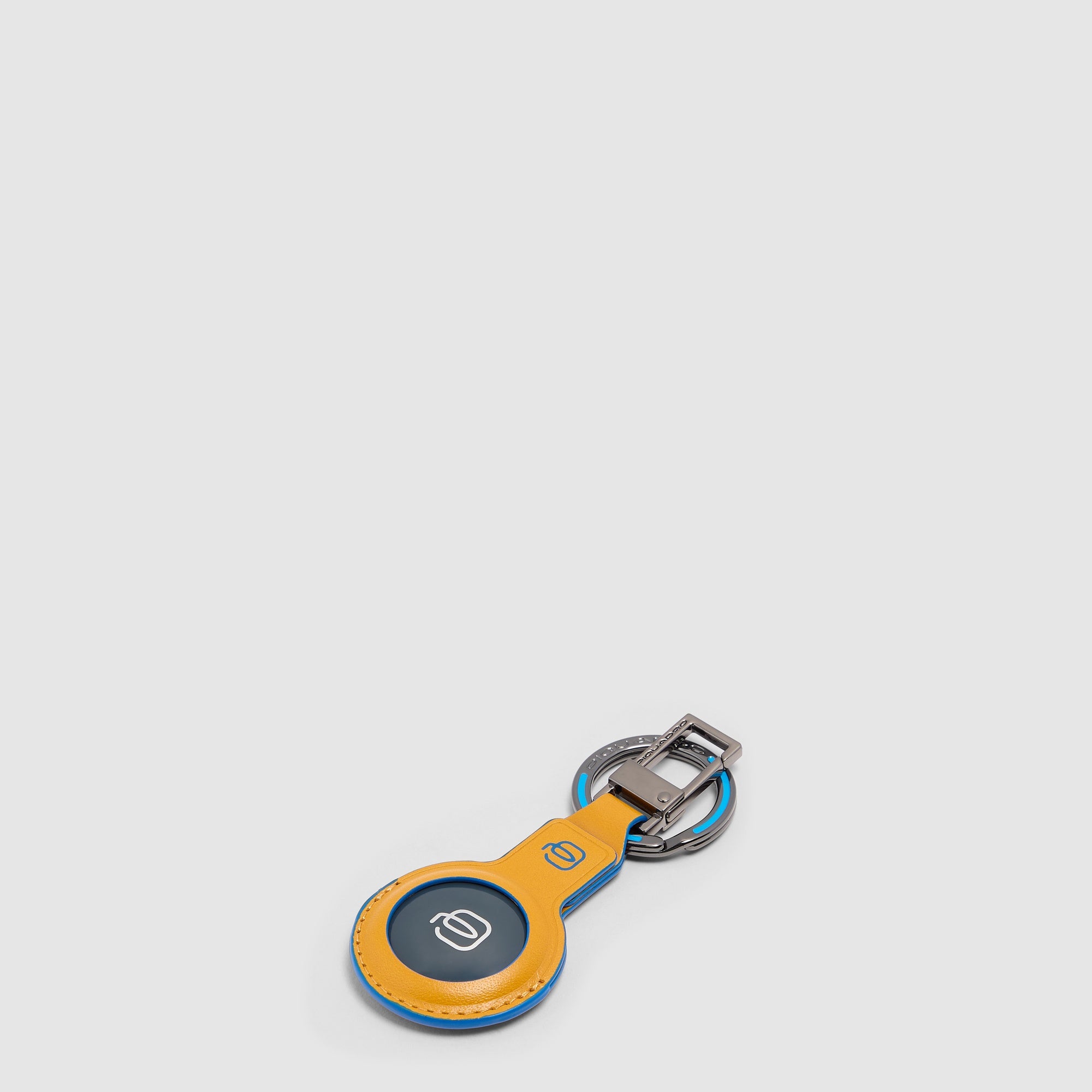 Piquadro Connequ Schlüsselanhänger Leder blau Tracker