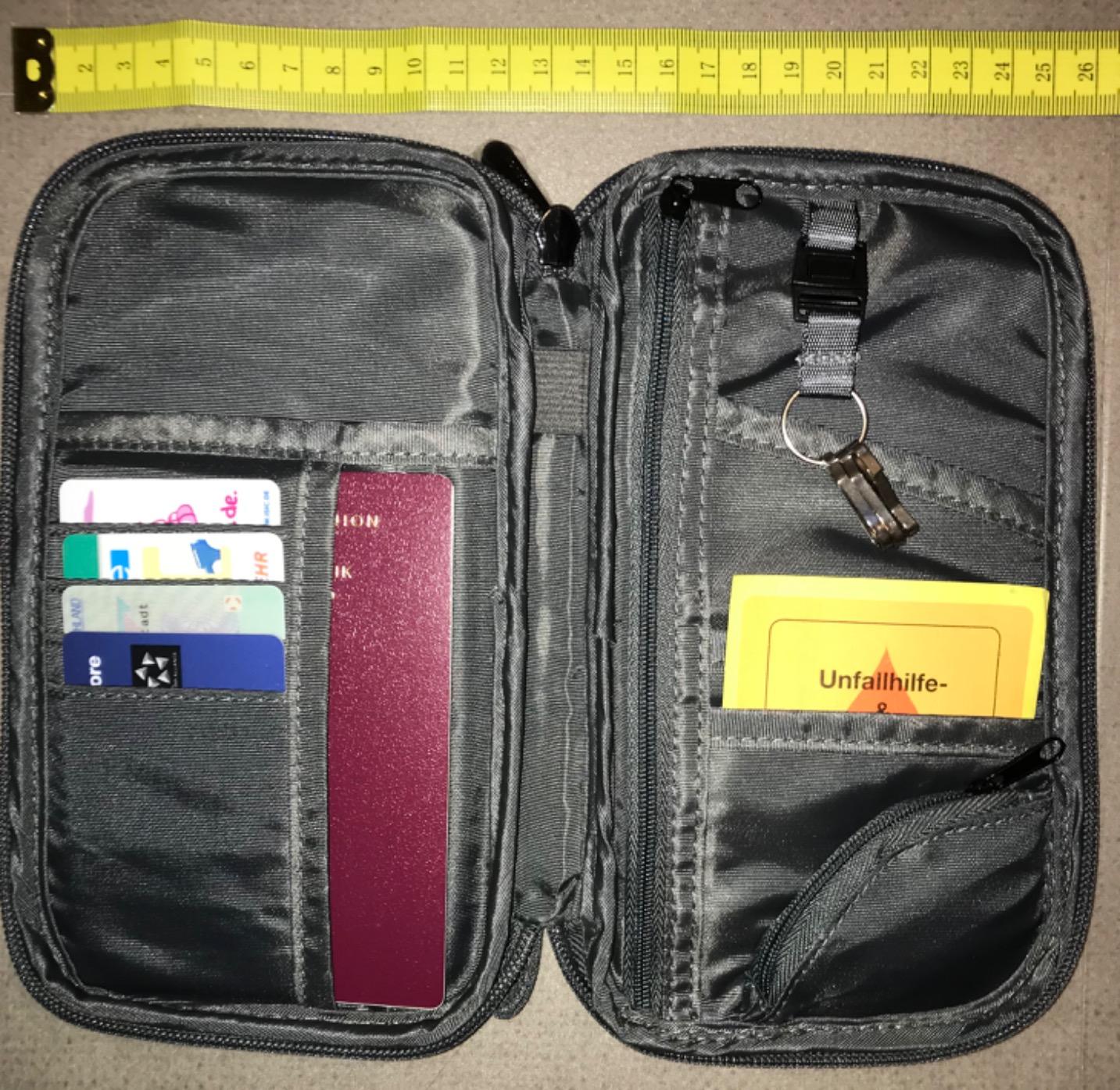 Arvok Travel Accessories Reisepasstasche Schwarz RFID Oxford