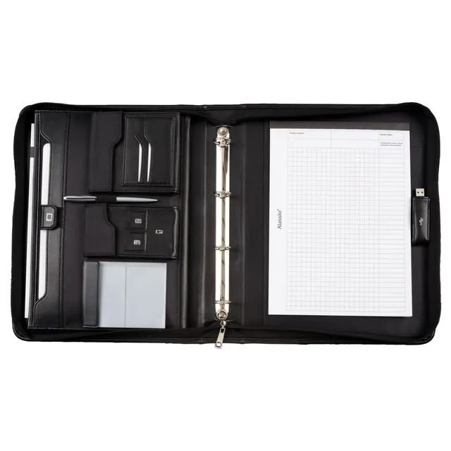 Lightpak Salerno Orgamappe A4 schwarz Kunstleder Tabletfach