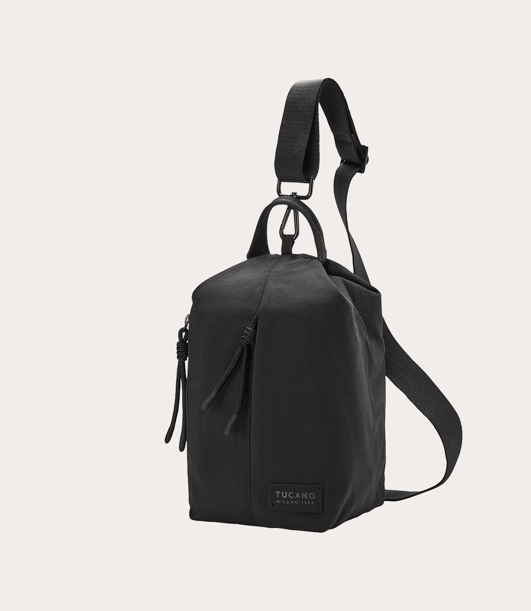 Tucano Laptop Bags Agile Crossbody Small Umhängetasche Schwarz Nylon