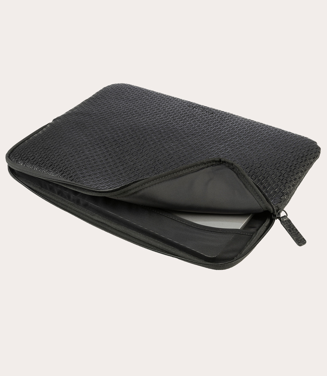 Tucano Treccia Laptop Hülle Schwarz 15,6 Zoll PU geflochten