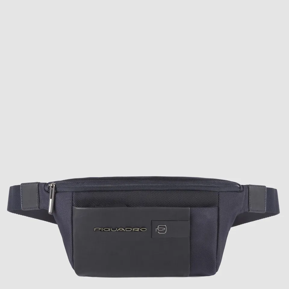 Piquadro Corner 2.0 Bauchtasche Recycling Leder Schwarz